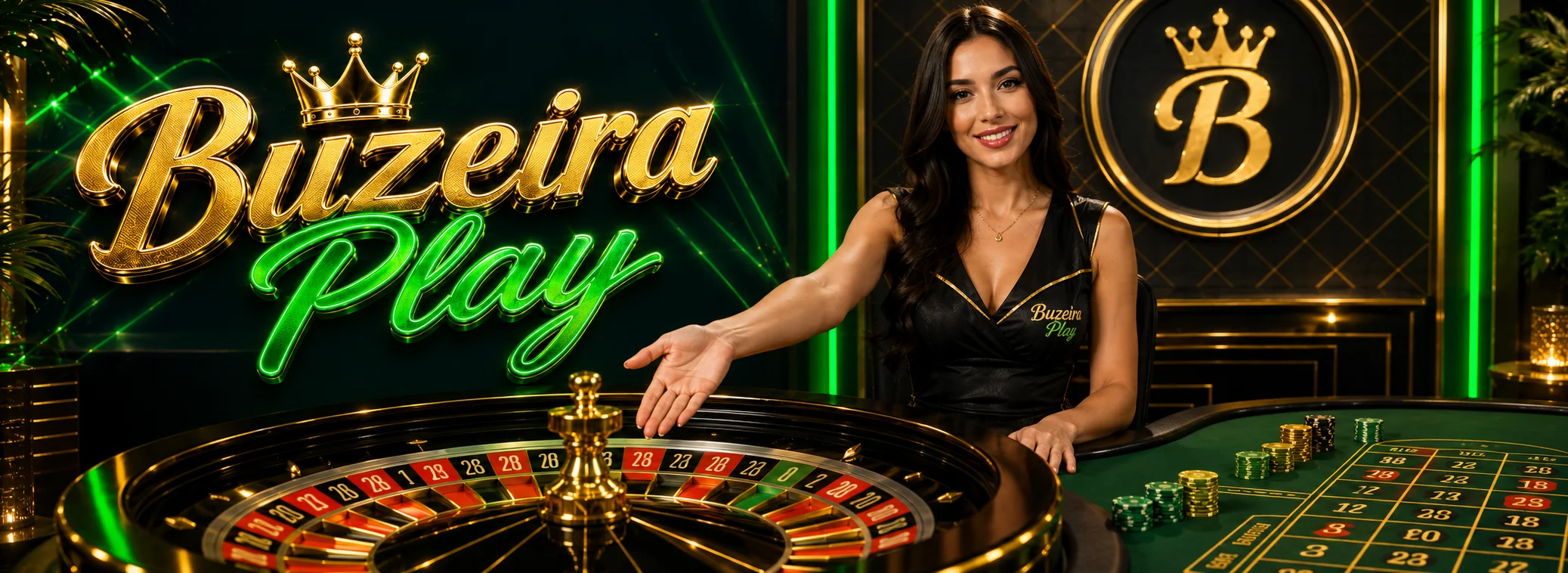 Roleta Brasileira ao vivo da Evolution no Buzeira Play, com crupiê falando português